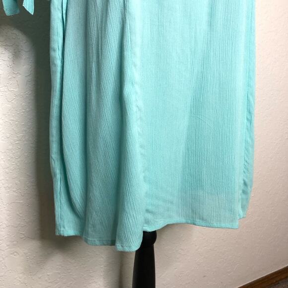 Soft Surroundings light blue cold shoulder shift dress size Petite Medium PM - Picture 4 of 16